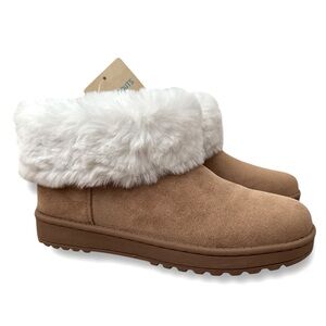 Thereabouts Kaylee Fur Flat Heel Winter Boot Cognac Girls 5 Memory Foam Bootie